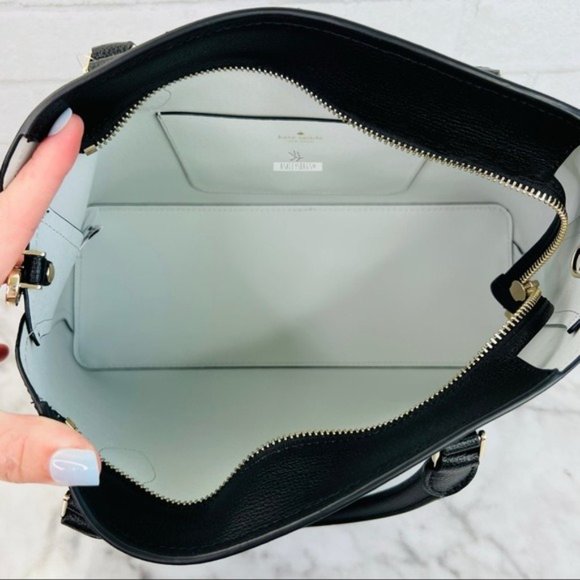 Kate Spade Black Large Darcy Satchel Crossbody - Picture 6 of 10